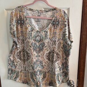 Sonoma‎ Paisley V-Neck Blouse - Multicolor